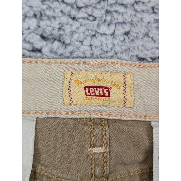 Y2K Levis Wide Leg Capris Size 6 Boho Preppy 90s Canvas Cali Skater Retro Brown - Picture 12 of 13